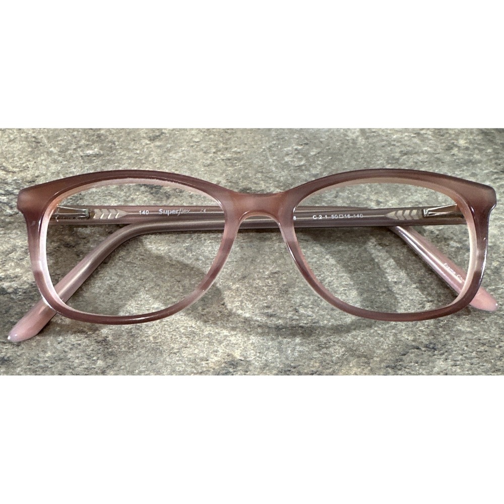 Superflex SF-528 C2 Flex Taupe Brown Flex Eyeglasses Frames 50-16-140-35mm